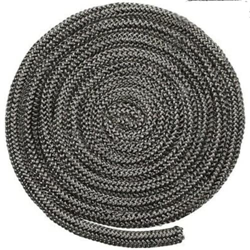 Fiberglass Rope Seal, Black Stove Rope Kit, 8mm x 2m Stove Fire Rope Heat Resistant Thermal Seal, Black Stove Fire Rope, Wood Burning Stove Length Log Burner Door Seal