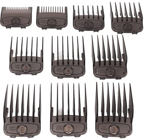 Slide Combs for Clippers 10pcs Hair Clipper Combs Guides Voll Kompatibler Aufsatz Haarschneider Schneiden Schwarz
