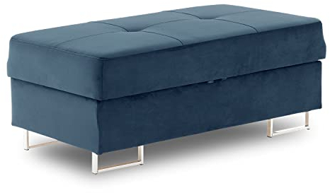 Hocker RIGATTO mit Kasten - polstermöbel. Fusshocker gepolstert für Sessel, Sofa, Couch, Sitzhocker mit Stauraum. Hocker fürs Wohnzimmer. Soft Element. (Element 13)