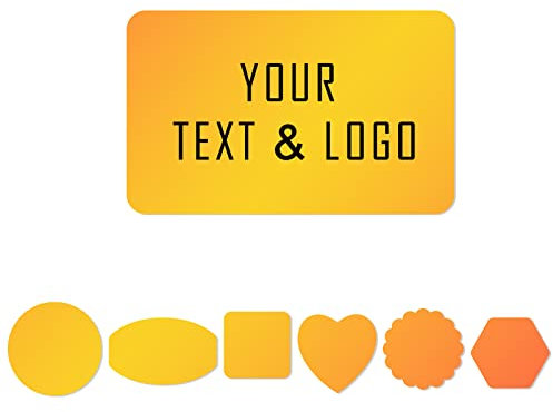 Personalisierte Aufkleber Klebeetiketten selbst gestalten von Business Firmenlogo, Foto, Text in Rund, Quadra,Rechteck, Ellipse (Rechteck)