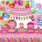 Hegbolke Candyland Party Decorations - Lollipop Birthday Supplies Including Balloons, Banner, Plates, Tablecloths, Cups, Napkins for Candy Theme - Serve 20, GTZ107, Set D