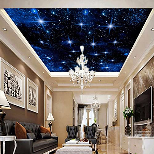 JIEMEIYA Fototapete 3D-Wallpaper Sterne Nachthimmel Wohnzimmer Schlafzimmer Decke Abziehbild