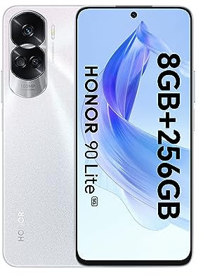 HONOR 90 Lite Smartphone 5G, 8GB RAM e 256GB, Display FullView da 6,7 pollici a 90Hz, Fotocamera Tripla da 100MP con Batteria 4500mAh, Dual SIM, Android 13, Silver