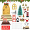 Accesorios para Puerta de Gnomo de Navidad,28 Piezas Miniatura Adornos Navideños Kit,Puerta Elfo Navidad,Juego de Puerta Gnomo,Wichteltür Set,Wichteltür Zubehör