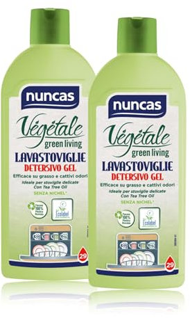Nuncas Vegetale Detersivo Gel Lavastoviglie - 500 ml (Confezione da 2)