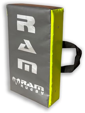 Ram Rugby Flat Hit Shields - Contact Pad - Tackle Shield – Club Quality - Industrial-Grade Water-Resistant PVC - UK Made for Durability – Large, Medium & Small - Suitable for Adults, Juniors & Minis