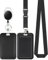 Uniclife Schiebe-ID-Ausweishülle Vertikale Kunststoffgehäuse mit einziehbaren Badge Reel Karabiner und abnehmbare Lanyard Strap Hard Card Protector für ID-Kredit Proximity Key Führerschein und Pass