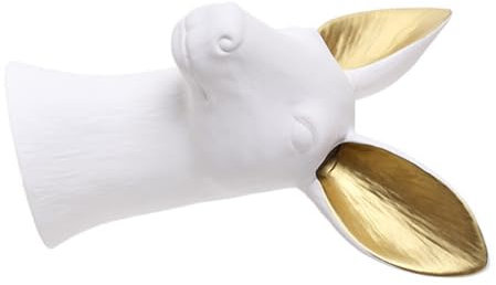 DECHOUS Nordic Tierkopf Keramikvase Mit Goldenem Geweih Elegante Fensterdekoration Für Frische Blumensträuße Und Seidenblumenarrangements Langlebig Und Stilvoll Für Verschiedene