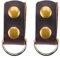 GORGECRAFT 2 Stück Gürtelhalter Aus Leder 2 Stück Messingschnallen Doppelte Druckknöpfe Robuste Taktische Gürtelschnalle Mit D-Ringen Zur Gürtelbefestigung Für Männer Und Frauen (Braun)