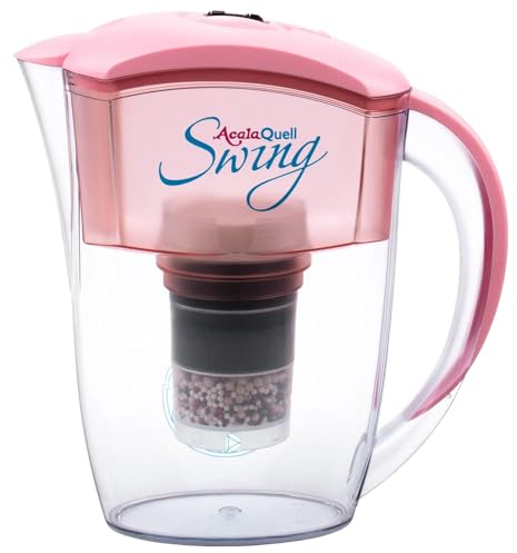 AcalaQuell® Wasserfilter Swing | rose | Aktivkohle Wasserfilter | Höchste Filterleistung - mehrschichtig | BPA u. BPB frei | ReNaWa® - Technology | Kreiert köstlich schmeckendes, wohltuendes Wasser