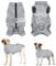 Eyein Hundebody Nach Op, Atmungsaktiver, weicher Einteiler für Hunde mit Reißverschluss und Gürtel zum Schutz von Wunden, E-Halsband Alternative für Haustiere (Grau, XL)