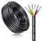 10 Meter 22AWG 6x0,3mm² Elektrischer Kabel, 6 Adriges Kabel 5V/12V/24V/300V Stromkabel Verzinntes Kupferkabel, Flexibel und Weich Niedrige Impedanz Hohe Temperaturbeständigkeit Verlängerungskabel