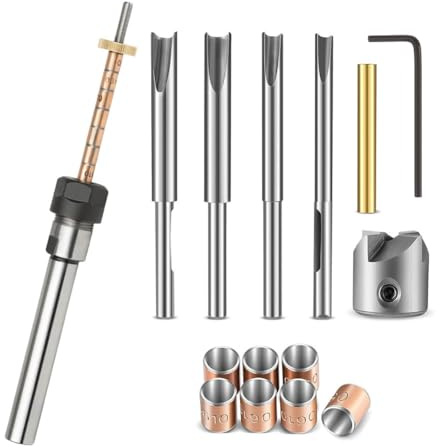 Sudemota Pen Making Kit, Pen Shank and Pen Holder, Trimming Kit, Wooden Mandrel for Making Pens, Wood Lathe, A