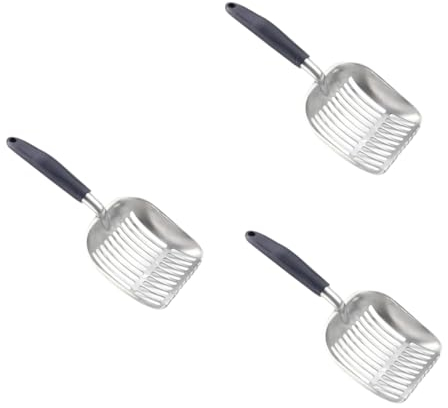 SUPVOX 3 Pz Paletta per Lettiera per Cani Paletta per Lettiera con Supporto Kit per La Pulizia della Lettiera del Gatto Paletta per Lettiera per Gatti Metallo Artefatto Pala di