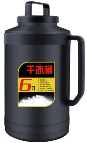 Muteitt Dry Ice Bucket, 6l Large Capacity Dry Ice Container Dry Ice Storage Bucket Insulated Ice Bucket Dry Ice Storage Pot for Home Kitchen Travel