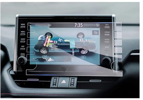 MARQI Navi Displayschutzfolie Für RAV4 2020 2021 2022 9-Zoll Auto Navigation Touchcenter Gehärtetes Glas Screen Protector Auto Innen Auto Navigation Glas