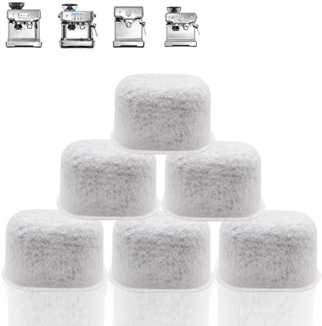 Dianrui 6 Pack of Replacement for Breville Activated Charcoal Water Filter for Breville Espresso machines 870/878/880/860/840/810/450/500/ Sage 500/810/870/875/878/880