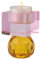 Gift Company Sari, Kristallglas, Kerzenhalter/Teelichthalter, Kugel/Cube, orange/Hellrosa, gs, 5x8x5cm