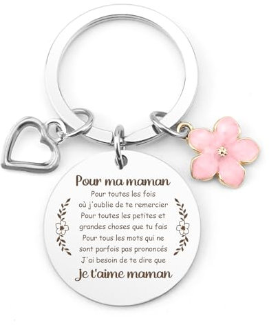 Cadeau Fete des Meres, Anniversaire Noel Porte Clef Cadeau Maman Idee Cadeaux Maman Mere Mère Mami Original