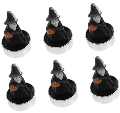 Yardenfun Klassische Halloween 6 Pcs für Hof Leuchtende Kerzen Festliche Kerze Lichter