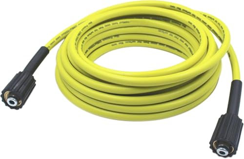 Pressure washer hose with M22 Fittings, Kink Resistant Pressure Washing Extension Hose1/4 in. x 35 ft fits Ryobi,Greenworks,More High PressureWashe