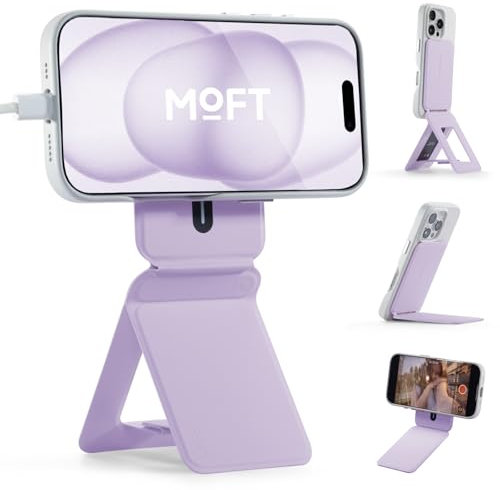 MOFT Trípode Movil para iPhone 16/15/14/13 Series, Trípode Universal Invisible Soporte para Teléfono con 3 Modos para Self-vlogging, Navegación, Fotografía Macro, Videollamada, Peonía