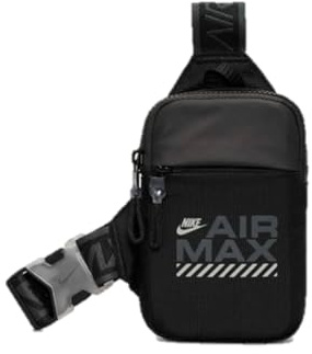 Nike Herren NSW ESS-AIRMAX Crossbody-Taschen, Schwarz/Schwarz/(reflektierendes SLVR)