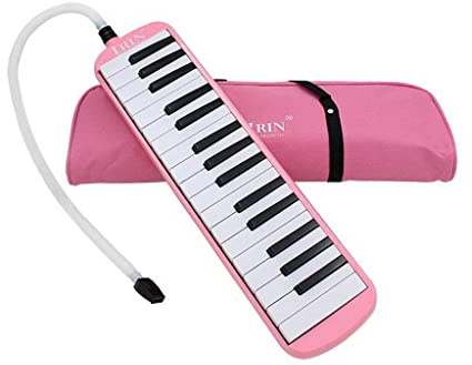 32 Klaviertasten Melodica mit Tragetasche, Rosa, 42,5 x 10,5 x 4,3 cm