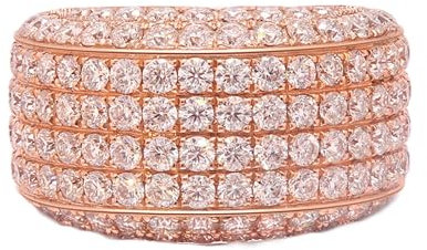 Wycian Anelli semplici, oro giallo 14 carati anello rosa bianco rotondo moissanite taglia J 1/2 Band canale impilabile anello nocche per le donne festa della mamma, J 1/2, Oro rosa 14 carati,