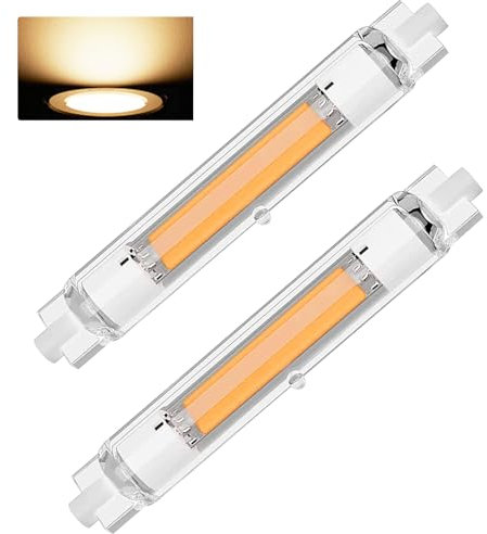 ZJZG R7S LED 118mm Dimmbar, LED 118mm R7S 30W Ersatz für 300W Halogen Leuchtmittel, Warmweiß 3000K 3000LM, Kein Flackern, 360°Abstrahlwinkel, 2er Pack