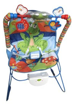 Mobiclinic®, Hamaca Mecedora, con Arnés de Seguridad, Asiento con Vibración, Arco de Juguetes, 12 Canciones, Flash, Seguro, De 0 a 7 Meses, hasta 9 kg, Reclinable en 2 Posiciones, Multicolor