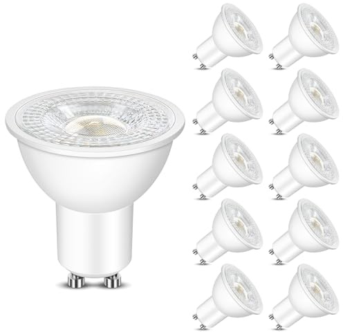 Morotty GU10 LED Neutralweiss 5W,500LM Neutralweiß 4000K Glühbirnen,Ersetzt 50W Leuchtmittel,GU10 Led Neutralweiss Strahler Nicht Dimmbar,Abstrahlwinkel 60° Reflektorlampen,10er Pack