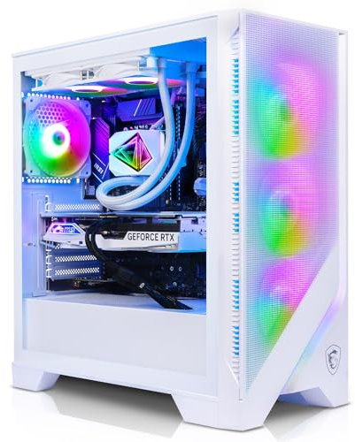 ADMI Gaming PC • Intel i7 14700KF • RTX 5060 Ti 16GB • 32GB 3200MHz RAM • 1TB NVMe SSD • 600W PSU • MSI AIO Liquid Cooler • MSI 320R ARGB White Gaming PC Case • VR Ready • WIFI • No Operating System