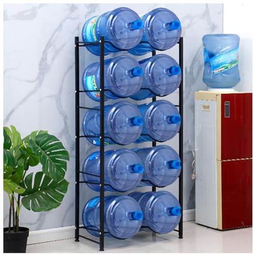 Bucket storage rack,Water Jug Holder Rack Stackable 5 Gallon, Heavy Duty Carbon Steel Organizer - Detachable Storage for Water Bottles, 5Gallon Water Cooler Jug Holder Organize(33cmx64cmx135cm)