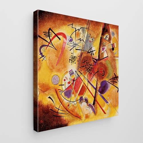Giallobus - Gemälde - Vassily Kandinsky - - Standardleinwand - 100L x 100l cm - 12 - Abstrakte Landschaft - Bereit zum Aufhängen - Moderne Gemälde