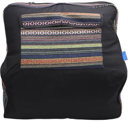 Akkordeon Rucksack ethnischer Stil Baumwollstoff wasserdichte Umhängetasche zusätzlicher großer Speicher für 48 120 Bass Instrument Reiseleistung Langlebiger Tragetasche