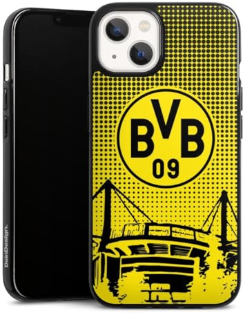 Silikon Hülle kompatibel mit Apple iPhone 13 Case schwarz Handyhülle Stadion BVB Borussia Dortmund