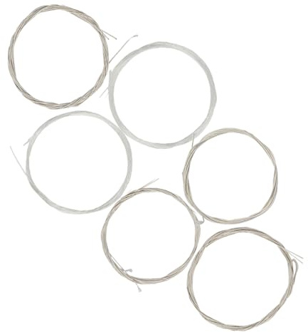 MAGICLULU Oud Ersatzsaite Satz mit Nylon und Versilberter Kupferlegierung Hohe Festigkeit und Härte Geeignet für Anfänger und Profis Silberfarbene Saiten für Oud