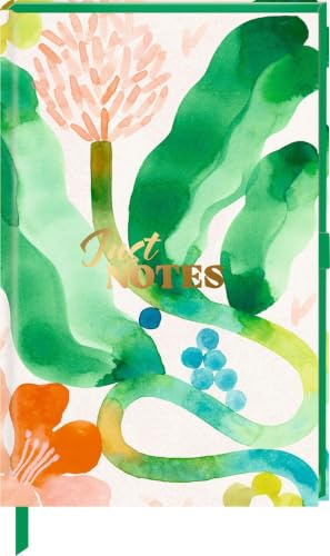 Notizbuch DIN A6 – Just Notes (Green Leaves): Liniert