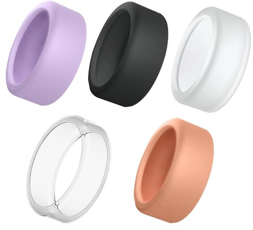 YEVON Silicone Ring Protector Covers for Men – Ring Protection Sleeves – Compatible with Oura Ring Gen 4 Gen 3 Horizon – Covers for Sports Gym and Daily Wear (5PCS)