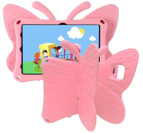 Jenyoog Case for Samsung Galaxy Tab A7 10.4 Inch (SM-T500/T505/T509),Cute Butterfly Case with Stand for Kids Light Weight EVA Rugged Shockproof Heavy Duty Cover (Pink)