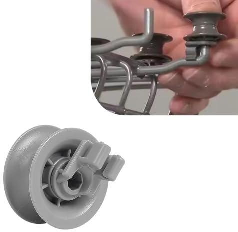 Kompatibel mit Universal-Spülmaschinen-Oberkorb-Rollenrad-Set, Zubehör-Ersatz