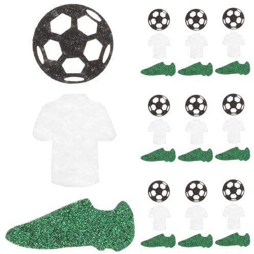 FußBall-Konfetti 100 StüCk Tischdeko Set Mit FußBallschuhen Und T-Shirts FüR FußBallparty-Dekoration Geburtstagsfeier Und Sportliche Eventgestaltung