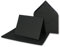 FarbenFroh by GUSTAV NEUSER 50x Faltkarten-Set DIN A6 mit DIN C6 Brief-Umschlägen - wellig gestanzter Rand - Schwarz - 10,5 x 14,8 cm - Wellenschnitt Karten-Sets