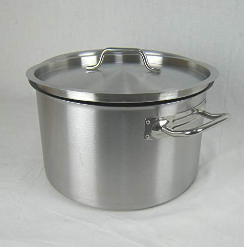 airbrush-city Kochtopf Gastrotopf Topf 14 Liter Edelstahl mit Deckel Großküche Gastronomie