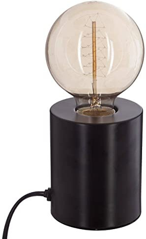 Atmosphera - Lampe socle Saba noire - métal H11 cm