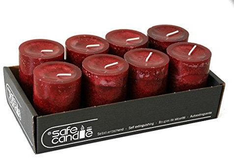 Adventskerzen/Kranzkerzen/Stumpenkerzen - Große Auswahl - Adventskranz/Weihnachtskranz/Weihnachten Kerzen (Altrot, Medium & Schlank: Höhe 9cm / Ø 6cm - 8 Stück)