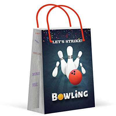 Hochwertige Bowling-Partytüten, Partygeschenktüten, Geschenktüten, Goody-Tüten, Partyzubehör, Dekorationen, 12 Stück