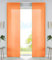 2er Set Schiebegardinen Flächenvorhänge Mikrofaser Vorhang Gardine Schiebe HxB 245x60 cm Orange Matt Paneelwagen Beschwerungsstangen, 85600N2
