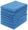 gryeer Microfibre Tea Towels, Super Absorbent, Extra Large and Thick Kitchen Towels, Stripe Designed, 50 x 70 cm, Pack of 8, Blue